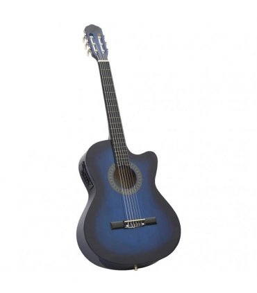 vidaXL Western Classical Cutaway Guitar with Equalizer 6 Strings Blue