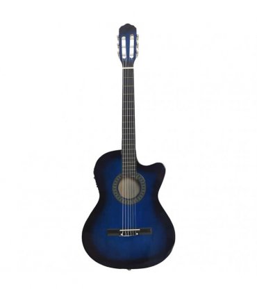vidaXL Western Classical Cutaway Guitar with Equalizer 6 Strings Blue