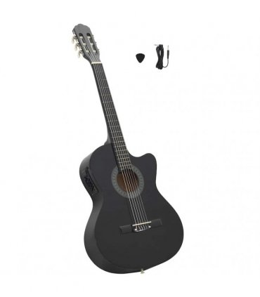 vidaXL Western Classical Cutaway Guitar with Equalizer 6 Strings Black