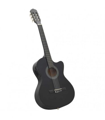 vidaXL Western Classical Cutaway Guitar with Equalizer 6 Strings Black