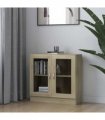 vidaXL Vitrine Cabinet Sonoma Oak 82.5x30.5x80 cm Engineered Wood