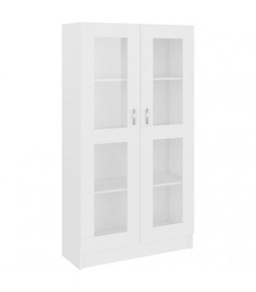 vidaXL Vitrine Cabinet White 82.5x30.5x150 cm Engineered Wood