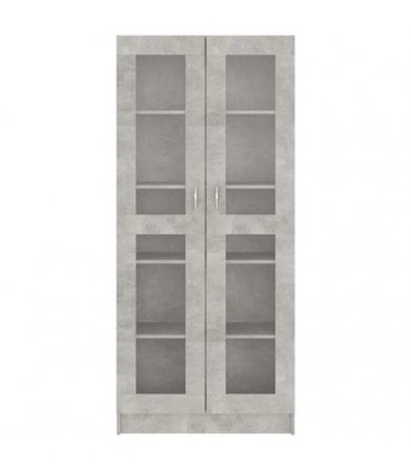 vidaXL Vitrine Cabinet Concrete Grey 82.5x30.5x185 cm Engineered Wood