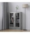 vidaXL Vitrine Cabinet Concrete Grey 82.5x30.5x115 cm Engineered Wood