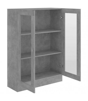 vidaXL Vitrine Cabinet Concrete Grey 82.5x30.5x115 cm Engineered Wood