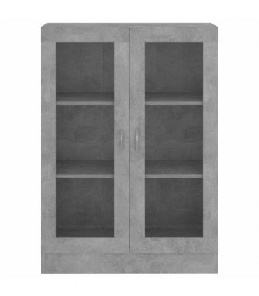 vidaXL Vitrine Cabinet Concrete Grey 82.5x30.5x115 cm Engineered Wood