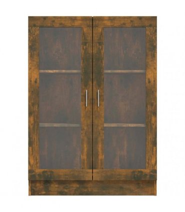 vidaXL Vitrine Cabinet Smoked Oak 82.5x30.5x115 cm Engineered Wood