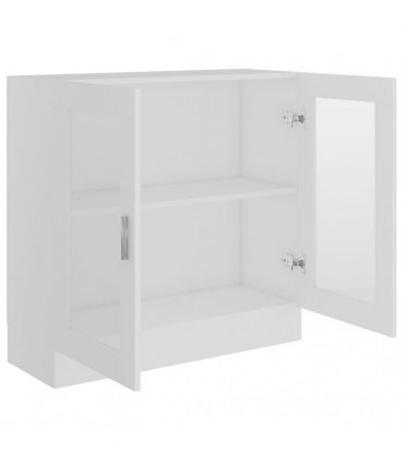 vidaXL Vitrine Cabinet White 82.5x30.5x80 cm Engineered Wood