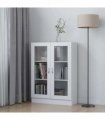 vidaXL Vitrine Cabinet White 82.5x30.5x115 cm Engineered Wood