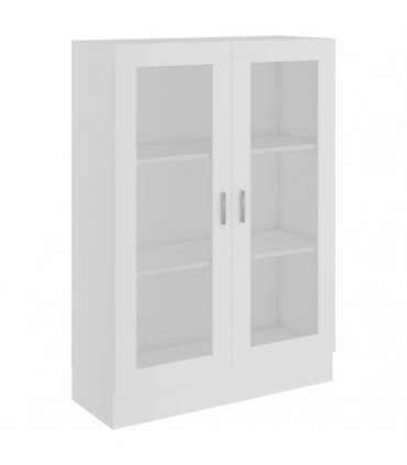 vidaXL Vitrine Cabinet White 82.5x30.5x115 cm Engineered Wood