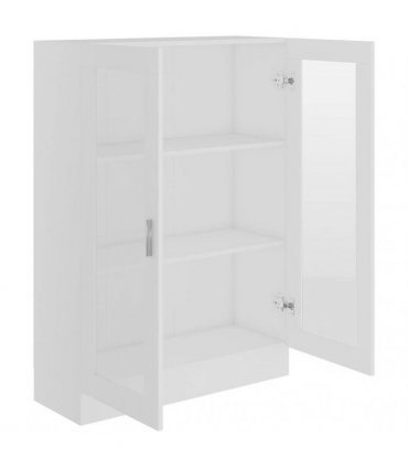 vidaXL Vitrine Cabinet White 82.5x30.5x115 cm Engineered Wood