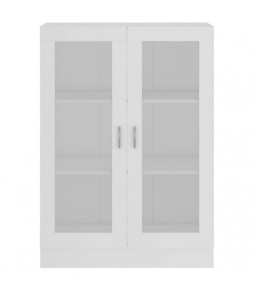 vidaXL Vitrine Cabinet White 82.5x30.5x115 cm Engineered Wood