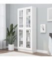 vidaXL Vitrine Cabinet White 82.5x30.5x185 cm Engineered Wood