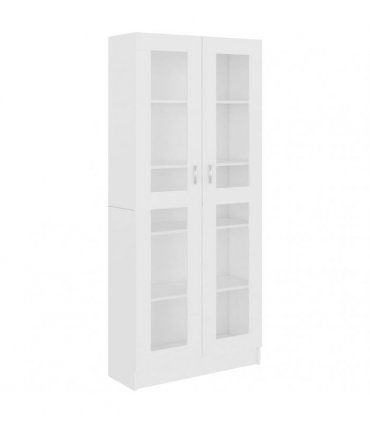 vidaXL Vitrine Cabinet White 82.5x30.5x185 cm Engineered Wood