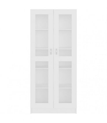 vidaXL Vitrine Cabinet White 82.5x30.5x185 cm Engineered Wood