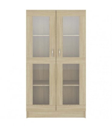 vidaXL Vitrine Cabinet Sonoma Oak 82.5x30.5x150 cm Engineered Wood