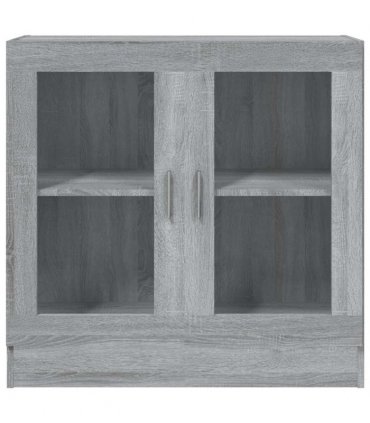 vidaXL Vitrine Cabinet Grey Sonoma 82.5x30.5x80 cm Engineered Wood