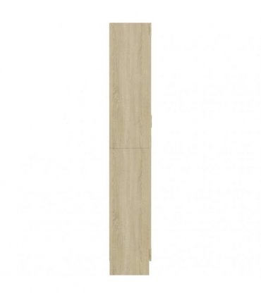 vidaXL Vitrine Cabinet Sonoma Oak 82.5x30.5x185 cm Engineered Wood