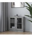 vidaXL Vitrine Cabinet Concrete Grey 82.5x30.5x80 cm Engineered Wood
