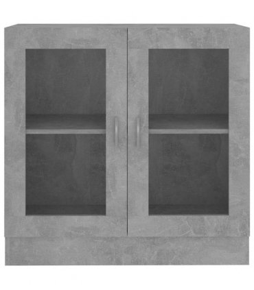 vidaXL Vitrine Cabinet Concrete Grey 82.5x30.5x80 cm Engineered Wood