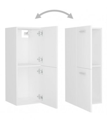 vidaXL Bathroom Cabinet White 30x30x80 cm Engineered Wood