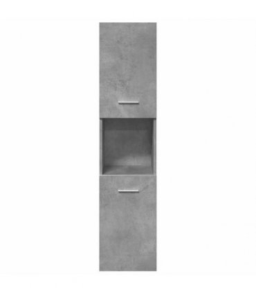vidaXL Bathroom Hanging Cabinet Concrete Grey 30x30x130 cm Engineered Wood