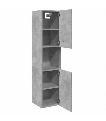 vidaXL Bathroom Hanging Cabinet Concrete Grey 30x30x130 cm Engineered Wood