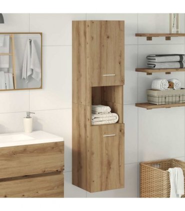 vidaXL Bathroom Hanging Cabinet Artisian Oak 30x30x130 cm Engineered Wood