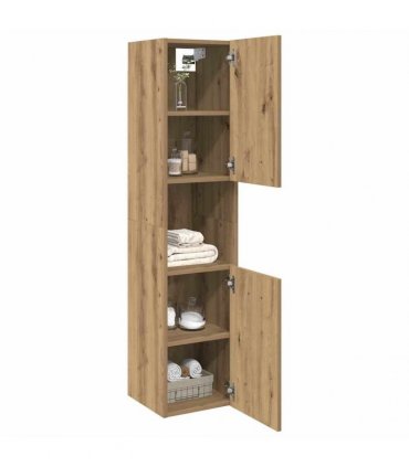 vidaXL Bathroom Hanging Cabinet Artisian Oak 30x30x130 cm Engineered Wood