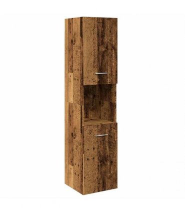 vidaXL Bathroom Hanging Cabinet Old Wood 30x30x130 cm Engineered Wood