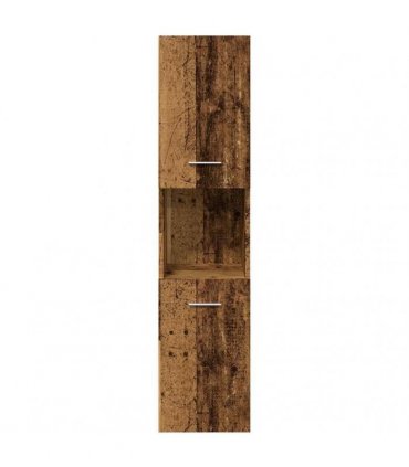 vidaXL Bathroom Hanging Cabinet Old Wood 30x30x130 cm Engineered Wood