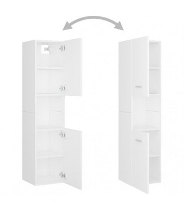 vidaXL Bathroom Cabinet White 30x30x130 cm Engineered Wood