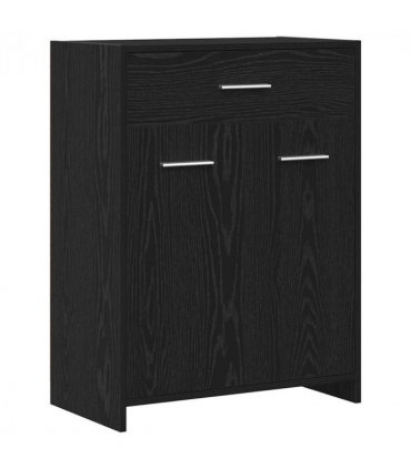 vidaXL Bathroom Cabinet Black Oak 60 x 33 x 80 cm Engineered Wood
