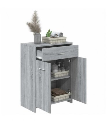 vidaXL Bathroom Cabinet Grey Sonoma 60x33x80 cm Engineered Wood