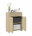 vidaXL Bathroom Cabinet Sonoma Oak 60x33x80 cm Engineered Wood