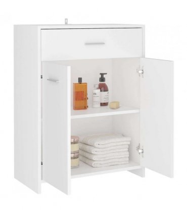 vidaXL Bathroom Cabinet White 60x33x80 cm Engineered Wood