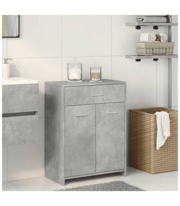 vidaXL Bathroom Cabinet Concrete Grey 60x33x80 cm Engineered Wood