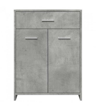 vidaXL Bathroom Cabinet Concrete Grey 60x33x80 cm Engineered Wood