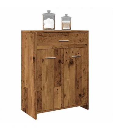 vidaXL Bathroom Cabinet Old Wood 60x33x80 cm Engineered Wood