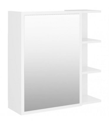 vidaXL Bathroom Mirror Cabinet White 62.5x20.5x64 cm Engineered Wood