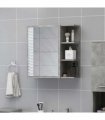 vidaXL Bathroom Mirror Cabinet Concrete Grey 62.5x20.5x64 cm Engineered Wood