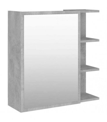 vidaXL Bathroom Mirror Cabinet Concrete Grey 62.5x20.5x64 cm Engineered Wood