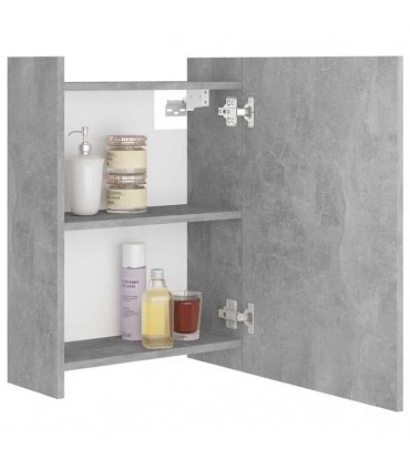 vidaXL Bathroom Mirror Cabinet Concrete Grey 62.5x20.5x64 cm Engineered Wood