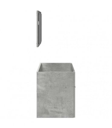 vidaXL Bathroom Cabinet with Mirror Concrete Grey Engineered Wood — V0672024666