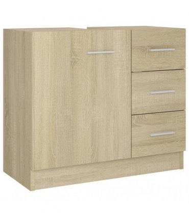 vidaXL Sink Cabinet Sonoma Oak 63x30x54 cm Engineered Wood