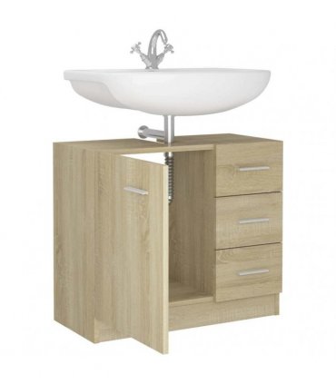 vidaXL Sink Cabinet Sonoma Oak 63x30x54 cm Engineered Wood