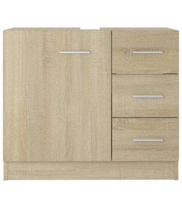 vidaXL Sink Cabinet Sonoma Oak 63x30x54 cm Engineered Wood
