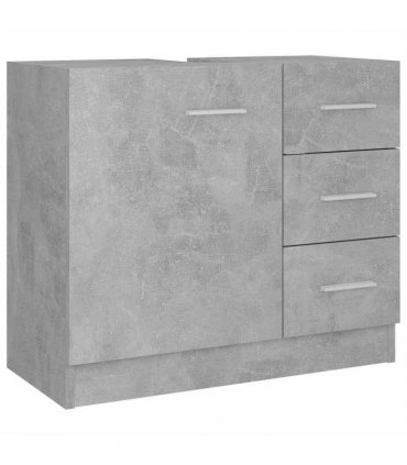 vidaXL Sink Cabinet Concrete Grey 63x30x54 cm Engineered Wood