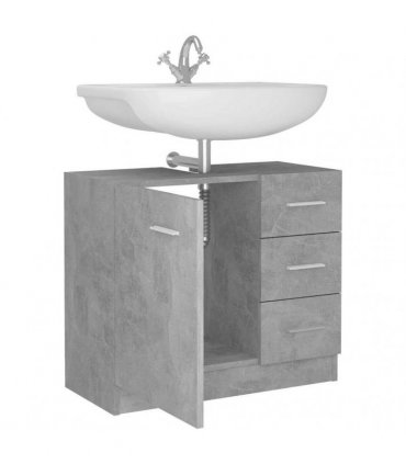 vidaXL Sink Cabinet Concrete Grey 63x30x54 cm Engineered Wood