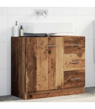 vidaXL Sink Cabinet Old Wood 63x30x54 cm Engineered Wood